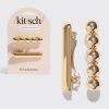 Gold Metal Barrettes