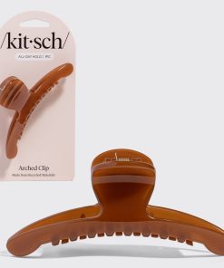 Mocha Arched Claw Clip - Large