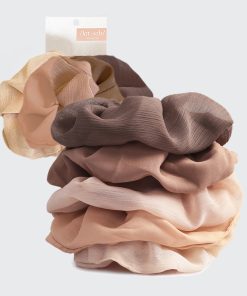Crepe Scrunchies in Terracotta