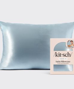 Satin Pillowcase in Haze Blue