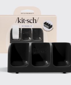 Black Self-Draining Soap Dish