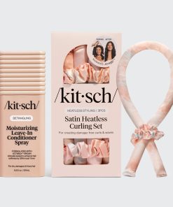 Satin Heatless Curling Set + Leave-In Conditioner Bundle