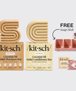 Moisturizing Coconut Oil Terracotta Self Draining Soap Dish Bundle